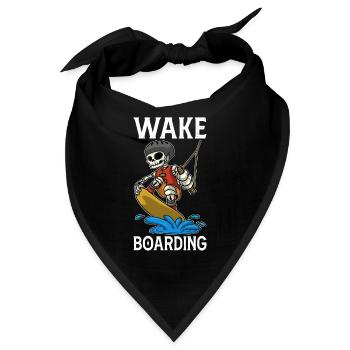 Wakeboarder Skelett auf dem Wakeboarden - Bandana - Schwarz - Vorne