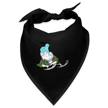 Motorschlitten Schneemobil Wintersport Schneemobiler - Bandana - Schwarz - Vorne