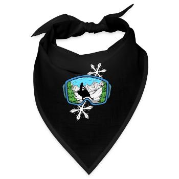 Motorschlitten Schneemobilbrille Schneemobil Schneemobil - Bandana - Schwarz - Vorne