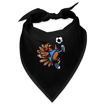 Thanksgiving Fußball Türkei Fahrrad Kick Männer Jungen - Bandana - Schwarz - Vorne