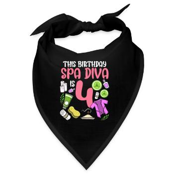 Spa-Geburtstag für Mädchen 4. Spa-Geburtstagsfeier - Bandana - Schwarz - Vorne