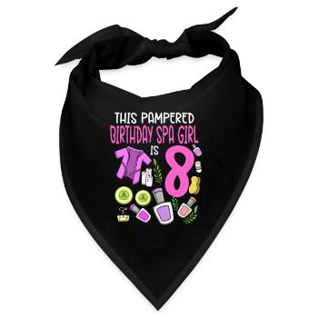 Spa-Geburtstag für Mädchen 8. Spa-Geburtstagsfeier - Bandana - Schwarz - Vorne