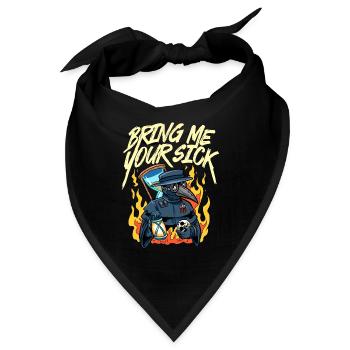 Seuchendoktor-Outfit Seuchendoktor-Maske Medikamente - Bandana - Schwarz - Vorne