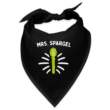 Mrs. Spargel Spargelflüsterin Vegan Gemüse - Bandana - Schwarz - Vorne