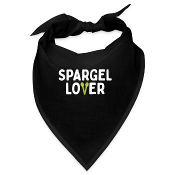 Spargel Lover Spargellover Vegan Gemüse - Bandana - Schwarz - Vorne