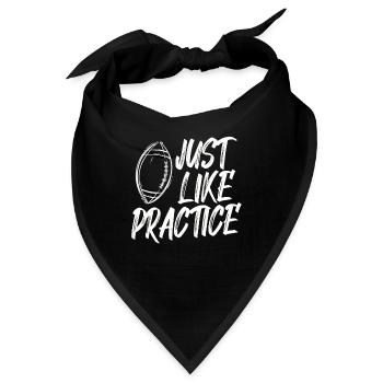 Just Like Practice American Football - Bandana - Schwarz - Vorne