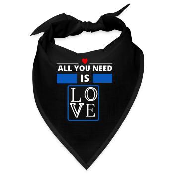 alles was Sie brauchen ist Liebe ist alles was Sie brauchen - Bandana - Schwarz - Vorne