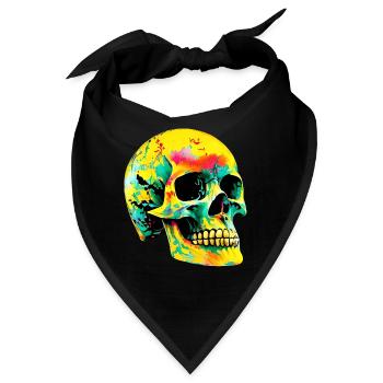 Totenkopf - Bandana - Schwarz - Vorne