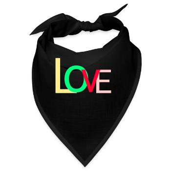 Love - Bandana - Schwarz - Vorne