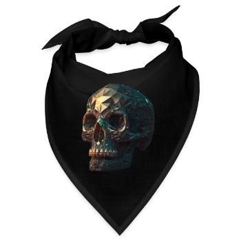 Kristallschädel Crystal Skull - Bandana - Schwarz - Vorne
