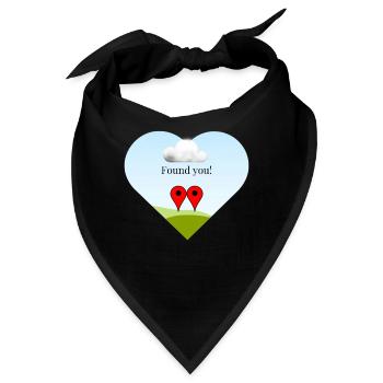 Valentinsgruß - Bandana - Schwarz - Vorne