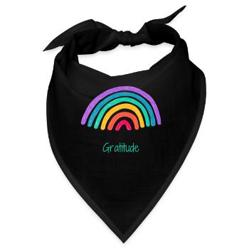 Dankbarkeit Regenbogen - Bandana - Schwarz - Vorne