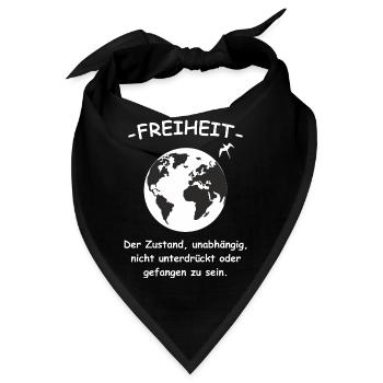 Freiheit der Zustand Spruch - Bandana - Schwarz - Vorne