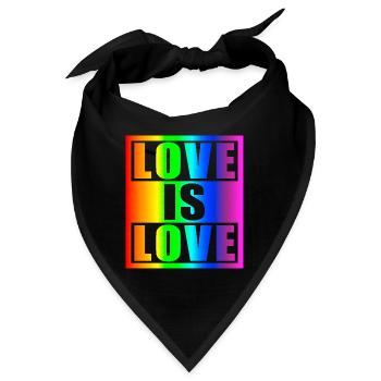 Love is love - Bandana - Schwarz - Vorne