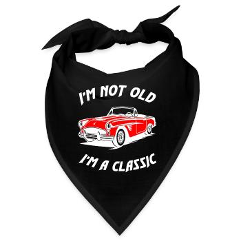 I Am Not Old I Am A Classic - Bandana - Schwarz - Vorne