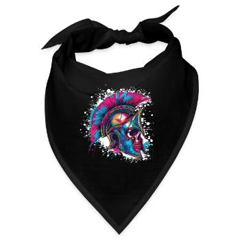 Spartaner Totenkopf Gladiator - Bandana - Schwarz - Vorne