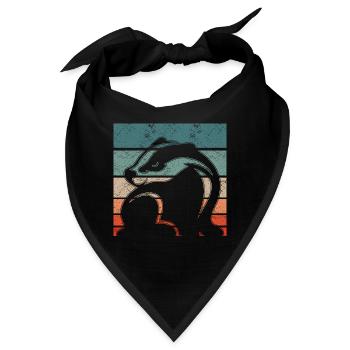 Retro Honigdachs Vintage Honigdachs - Bandana - Schwarz - Vorne