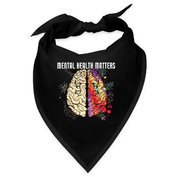 Mental Health Matters Mental Awareness - Bandana - Schwarz - Vorne
