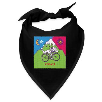 Albert Hofmann Fahrradtag LSD Löschblatt - Bandana - Schwarz - Vorne