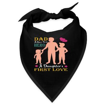 Vater und Sohn - Vater und Tochter schenken Vater - Bandana - Schwarz - Vorne
