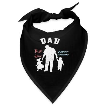 Vater und Sohn - Vater und Tochter schenken Vater - Bandana - Schwarz - Vorne