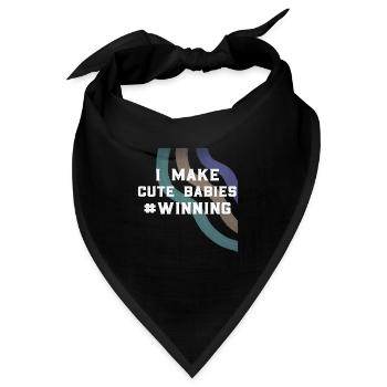 Vatertag Papa Papa Papa - Bandana - Schwarz - Vorne