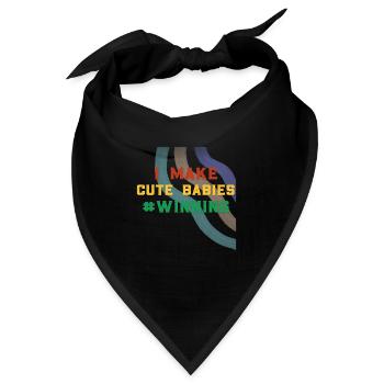 Vatertag Papa Papa Papa - Bandana - Schwarz - Vorne