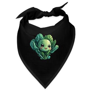 Kohl fröhlicher Comic Stil - Bandana - Schwarz - Vorne
