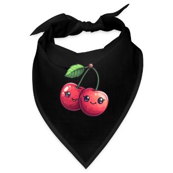 Verspielte Kirsche - Bandana - Schwarz - Vorne