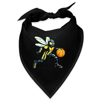 Wespen Basketballspieler / Basketball Wespe - Bandana - Schwarz - Vorne