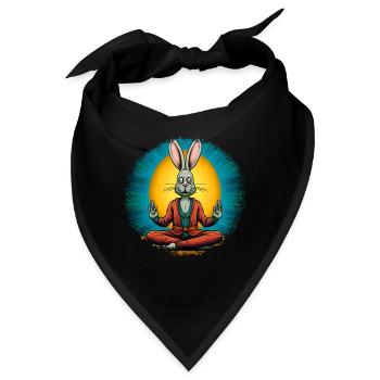 Osterhase Yoga - Bandana - Schwarz - Vorne