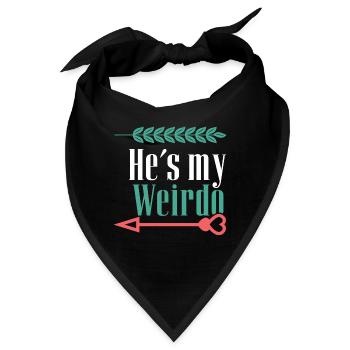 er ist mein verrückter paare - Bandana - Schwarz - Vorne