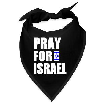 Pray for israel - Bandana - Schwarz - Vorne