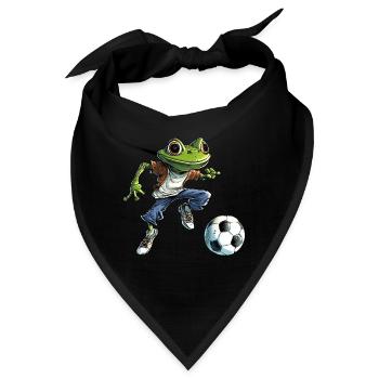 Frösche Fussball - Bandana - Schwarz - Vorne
