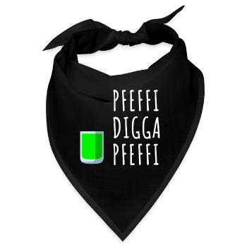 Pfefferminz Likör Pfeffi Vatertag Sauf - Bandana - Schwarz - Vorne