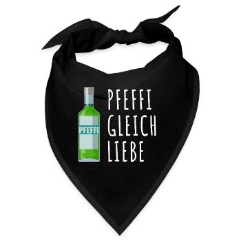 Pfefferminz Likör Pfeffi Vatertag Sauf - Bandana - Schwarz - Vorne