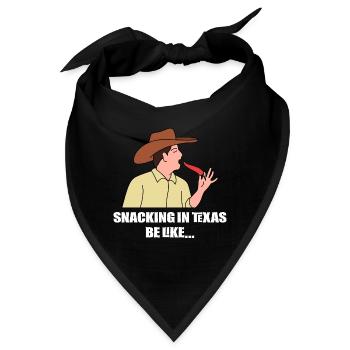 Snacks in Texas Design für stolze Texaner - Bandana - Schwarz - Vorne