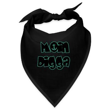 Moin Digga - Bandana - Schwarz - Vorne