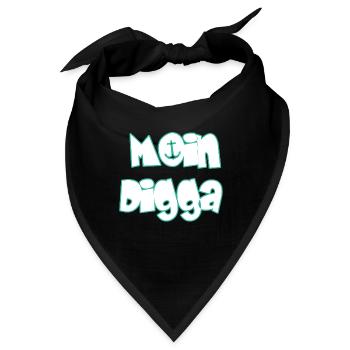Moin Digga - Bandana - Schwarz - Vorne