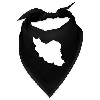Iran Landkarte Flagge - Bandana - Schwarz - Vorne