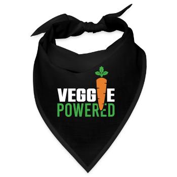 vegan veggie spruch - Bandana - Schwarz - Vorne