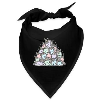 Einhhorn Haufen Lustig - Bandana - Schwarz - Vorne