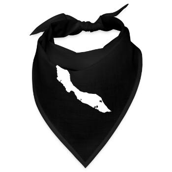 Curacao Landkarte Flagge - Bandana - Schwarz - Vorne