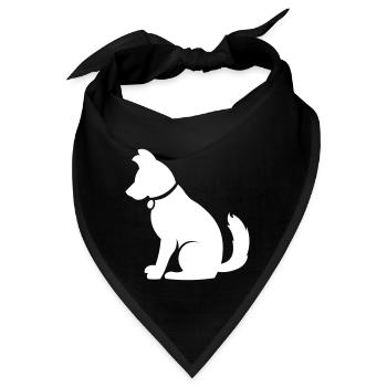 Niedlicher Hund - Geschenkidee Hundeliebhaber - Bandana - Schwarz - Vorne