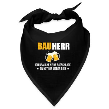 Bauherr Bier Hausbau Eigenheim Richtfest 2022 - Bandana - Schwarz - Vorne