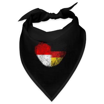 Indonesien Fingerabdruck für Deutsch-Indonesier - Bandana - Schwarz - Vorne