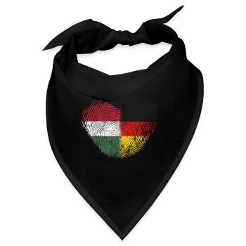 Ungarn Fingerabdruck für stolze Deutsch-Ungaren - Bandana - Schwarz - Vorne