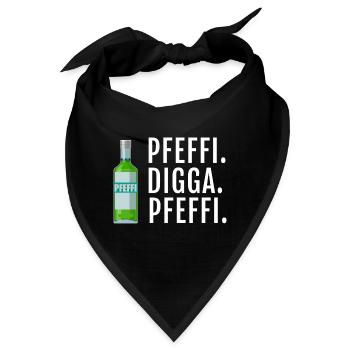 Pfefferminz Likör Pfeffi Vatertag Sauf - Bandana - Schwarz - Vorne