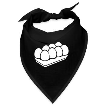 Eier symbol - Bandana - Schwarz - Vorne