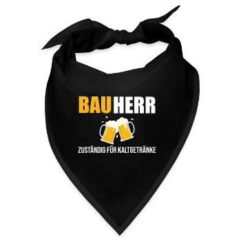 Bauherr Bier Hausbau Eigenheim Richtfest 2022 - Bandana - Schwarz - Vorne